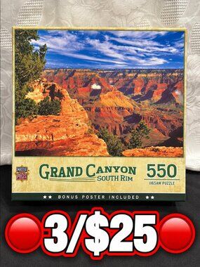 MasterPieces Grand Canyon South Rim 550 Piece Landscape Puzzle 🔴3/$25🔴